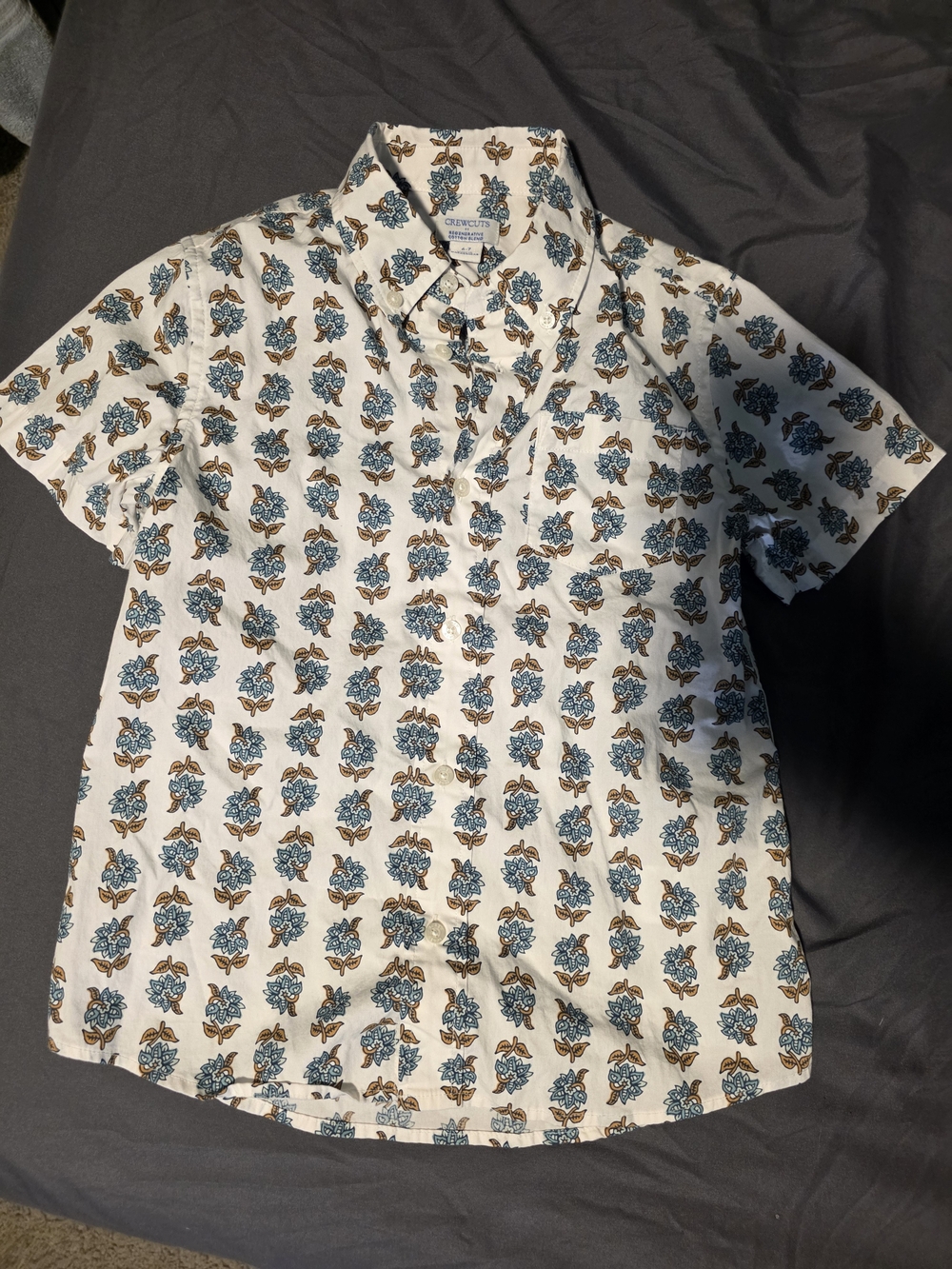 J. Crew Crewcuts Floral Short-Sleeve Button-Down Shirt